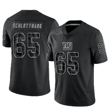 ＃65 Men's Austin Schlottmann Black Limited New York Giants Reflective Jersey
