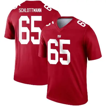 ＃65 Men's Austin Schlottmann Red Legend New York Giants Inverted Jersey