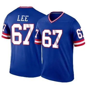 ＃67 Youth Ricky Lee Royal Legend New York Giants Classic Jersey