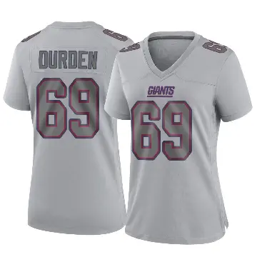 ＃69 Women's Cory Durden Gray Game New York Giants Atmosphere Fashion Jersey