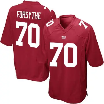 ＃70 Men's Stone Forsythe Red Game New York Giants Alternate Jersey