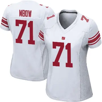 ＃71 Women's Marcus Mbow White Game New York Giants Jersey