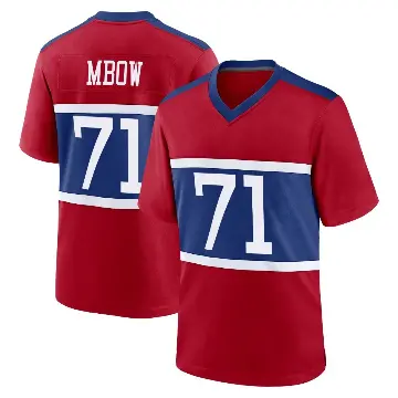 ＃71 Youth Marcus Mbow Red Game New York Giants Century Alternate Jersey