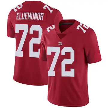 ＃72 Men's Jermaine Eluemunor Red Limited New York Giants Alternate Vapor Untouchable Jersey