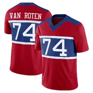 ＃74 Men's Greg Van Roten Red Limited New York Giants Century Alternate Vapor F.U.S.E. Jersey