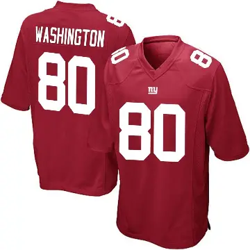 ＃80 Men's Montrell Washington Red Game New York Giants Alternate Jersey