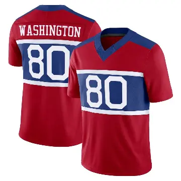 ＃80 Men's Montrell Washington Red Limited New York Giants Century Alternate Vapor F.U.S.E. Jersey