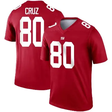 ＃80 Men's Victor Cruz Red Legend New York Giants Inverted Jersey