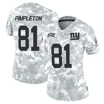 ＃81 Women's Kalil Pimpleton Arctic Camo Limited New York Giants 2024 Salute to Service Jersey