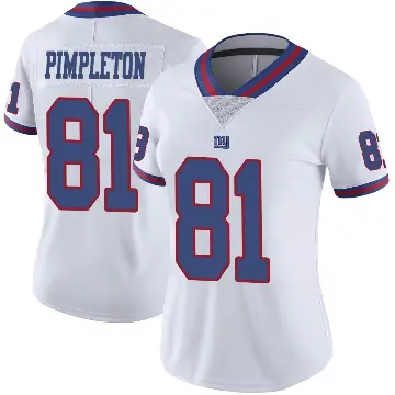 ＃81 Women's Kalil Pimpleton White Limited New York Giants Color Rush Jersey