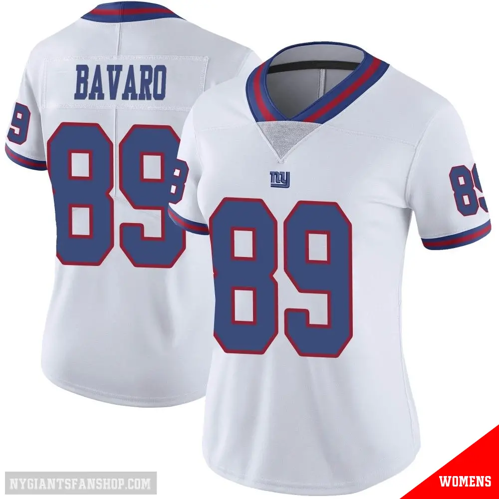 ＃89 Women's Mark Bavaro White Limited New York Giants Color Rush Jersey