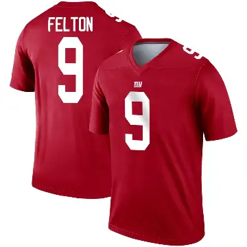＃9 Men's Da'Quan Felton Red Legend New York Giants Inverted Jersey