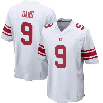 ＃9 Men's Graham Gano White Game New York Giants Jersey