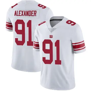 ＃91 Men's Darius Alexander White Limited New York Giants Vapor Untouchable Jersey