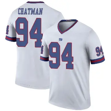 ＃94 Men's Elijah Chatman White Legend New York Giants Color Rush Jersey