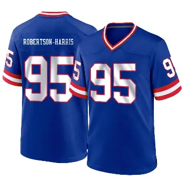 ＃95 Men's Roy Robertson-Harris Royal Game New York Giants Classic Jersey