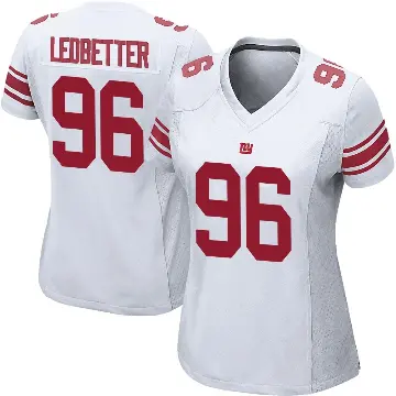 ＃96 Women's Jeremiah Ledbetter White Game New York Giants Jersey