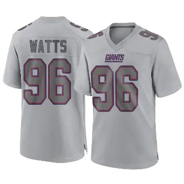 ＃96 Youth Armon Watts Gray Game New York Giants Atmosphere Fashion Jersey