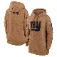 Women's Brown New York Giants 2023 Salute to Service Pullover Hoodie